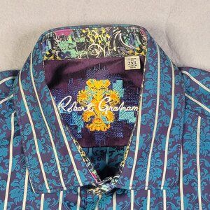 Robert Graham Long Sleeve Contrast Cuff Men's Shirt 2XL